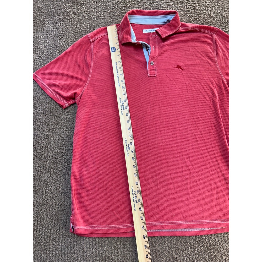 Tommy Bahama Mens Red Tencel Blend Short Sleeve Polo Shirt ST225393 Size L - Picture 5 of 8